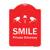 Smile Private Driveway With Video Surveillance Camera Graphics
