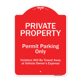 Private Property Permit Parking Only Violators Will Be Towed Away At Owner Expense