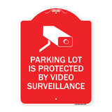 Parking Lot Is Protected By Video Surveillance With Graphic