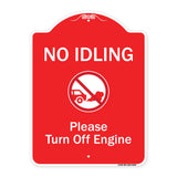 No Idling, Please Turn Off Engine With Graphic