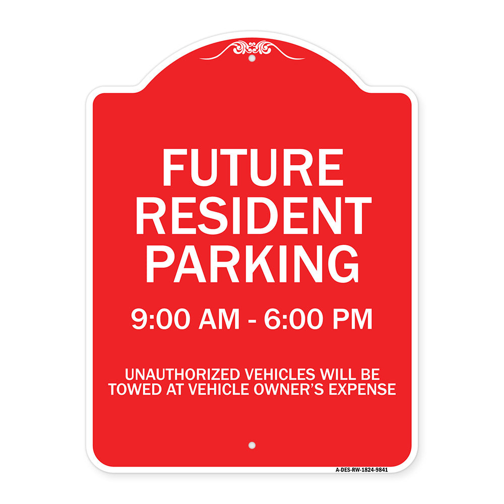 Future Resident Parking 9:00 To 6:00