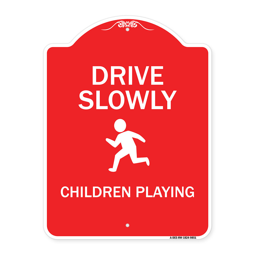 Drive Slowly Children Playing