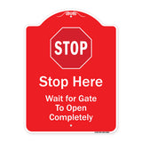 Stop, Wait For Gate To Open Completely With Symbol