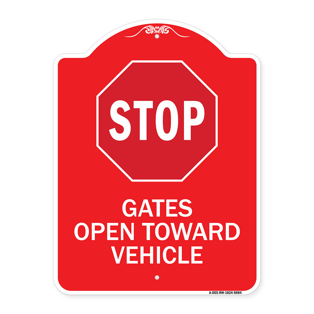 Stop, Gates Open Toward Vehicle
