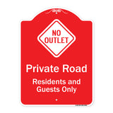 Private Road Residents And Guests Only With No Outlet Symbol