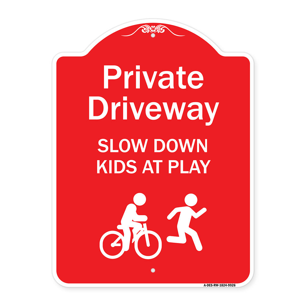 Private Driveway Slow Down Kids At Play