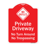 No Turn Around Or Trespassing With No Outlet Symbol