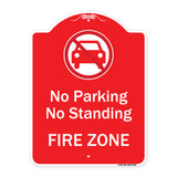 No Parking Or Standing, Fire Zone With Graphic