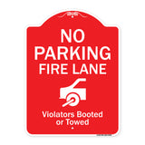 No Parking Fire Lane (With Graphic) Violators Booted Or Towed