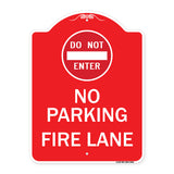 Do Not Enter, No Parking, Fire Lane With Graphic