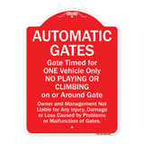 Automatic Gates, Gate Timed For One Vehicle Only