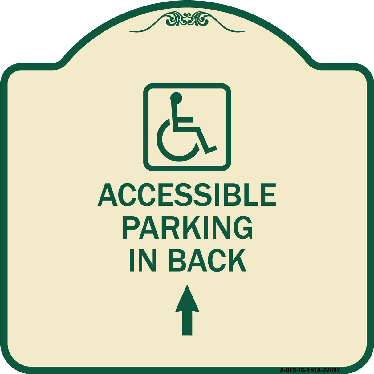 With NY - Approved Isa Symbol Accessible Parking on Up Arrow (With Graphic)