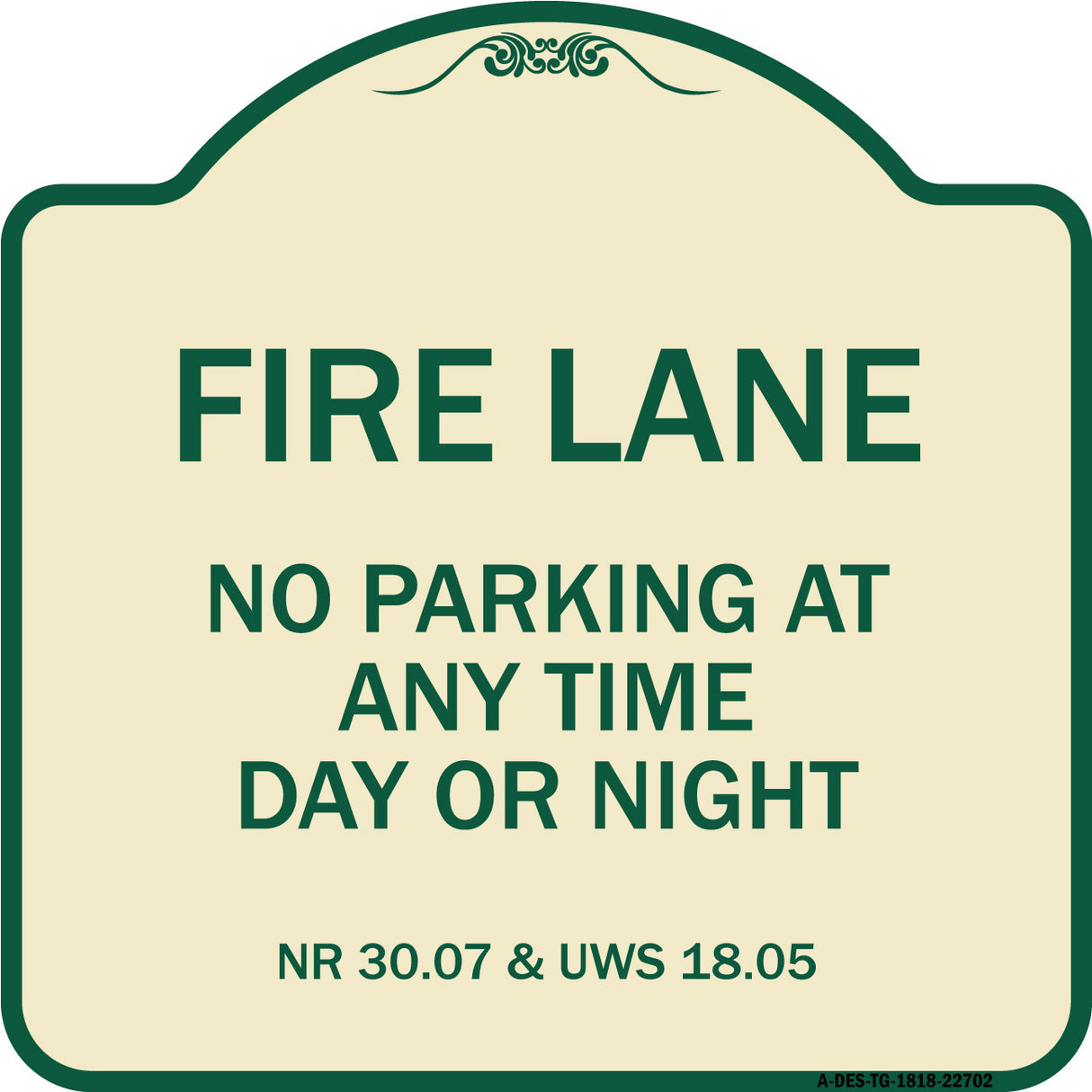 Wisconsin Fire Lane No Parking at Anytime Day or Night
