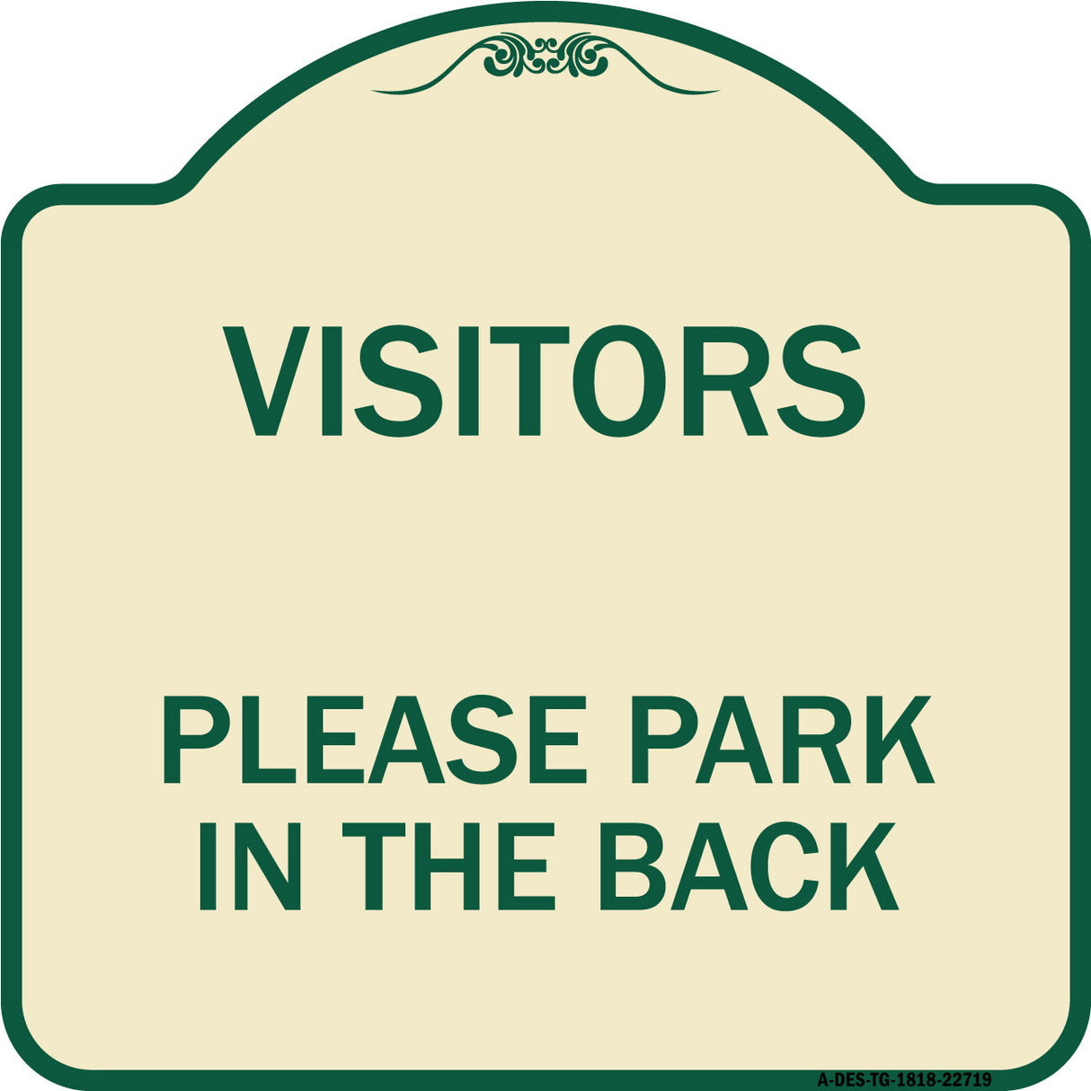 Visitors Please Park in the Back