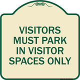 Visitors Parking Sign Visitors Must Park in Visitor Spaces Only