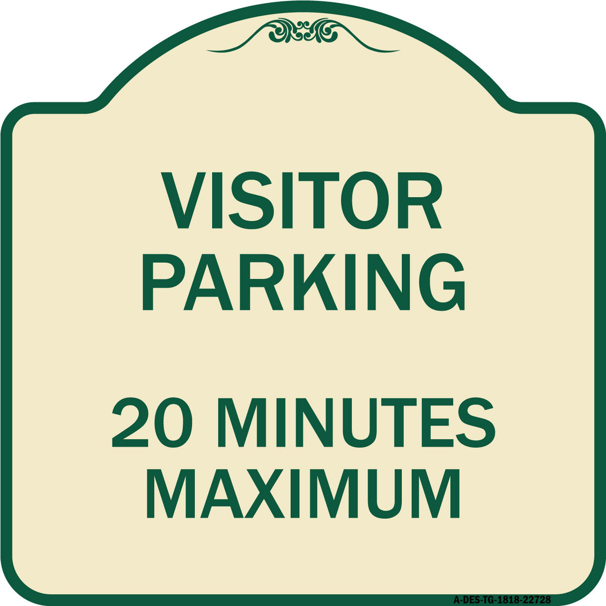 Visitor Parking Sign Visitor Parking 20 Minutes Maximum