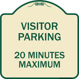 Visitor Parking Sign Visitor Parking 20 Minutes Maximum