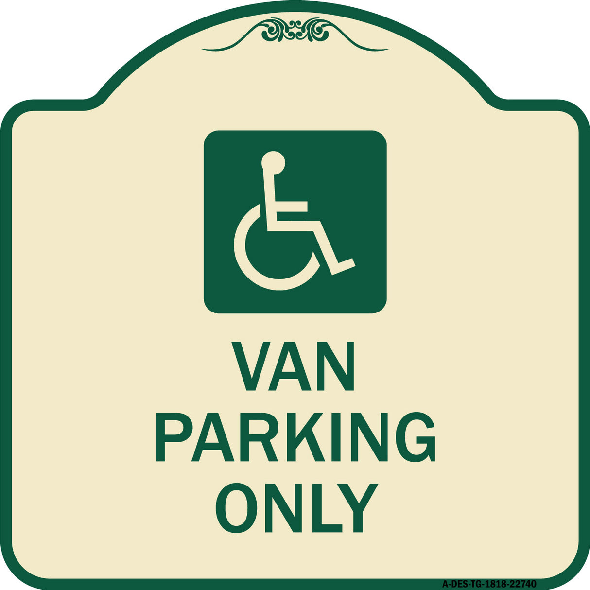 Van Parking Only (With Handicap Symbol)