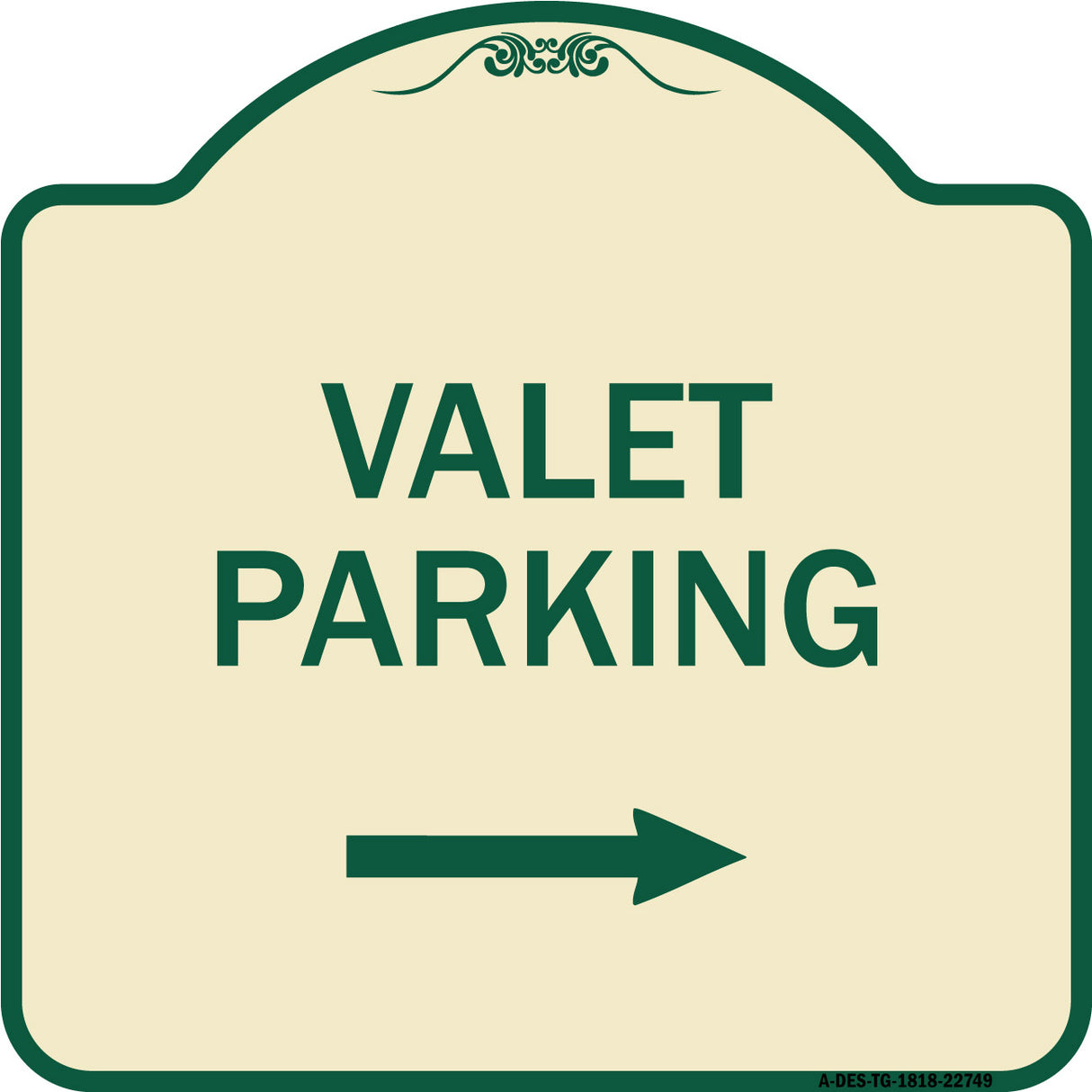 Valet Parking with Right Arrow