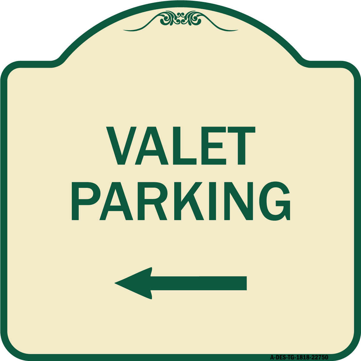 Valet Parking with Left Arrow