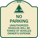 Unauthorized Vehicles Towed at Owner Expense with Graphic