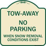 Tow-Away No Parking When Snow Removal Conditions Exist