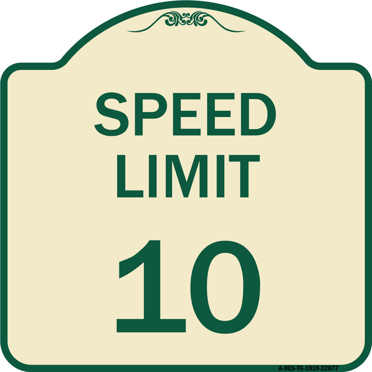 Speed Reduction Sign Speed Limit 10 Mph