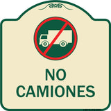 Spanish Traffic Sign No Camiones (No Trucks) (With Graphic)
