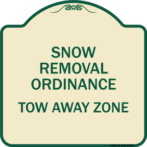 Snow Emergency Route Tow Away Zone with Graphic