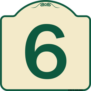Sign with Number 6