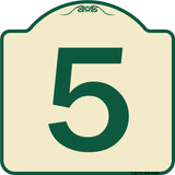 Sign with Number 5