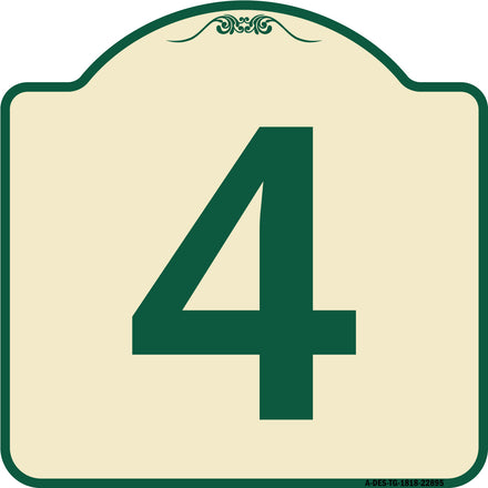 Sign with Number 4