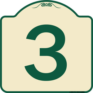 Sign with Number 3