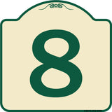 Sign with Number '8