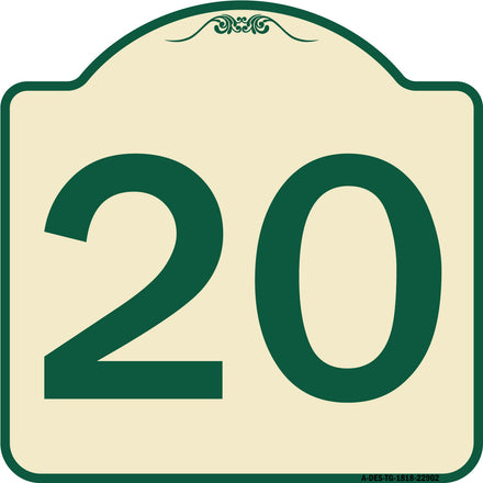 Sign with Number '20