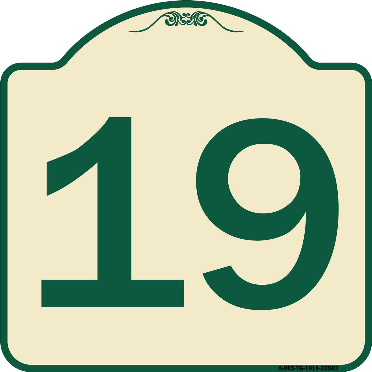 Sign with Number '19
