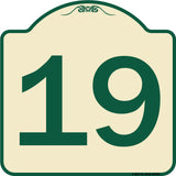 Sign with Number '19