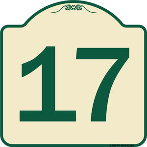 Sign with Number '17