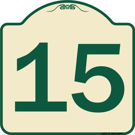 Sign with Number '15