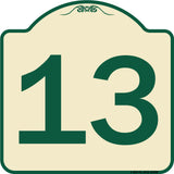 Sign with Number '13