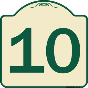 Sign with Number '10