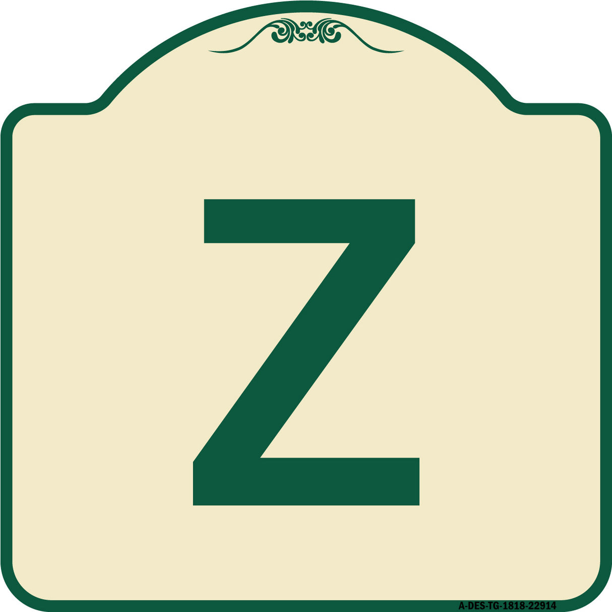 Sign with Letter Z