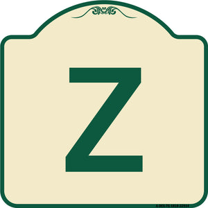 Sign with Letter Z