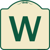 Sign with Letter W