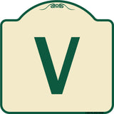 Sign with Letter V