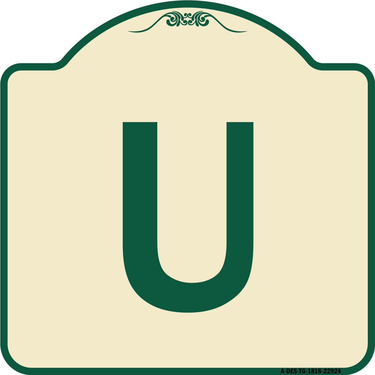 Sign with Letter U