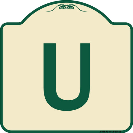 Sign with Letter U