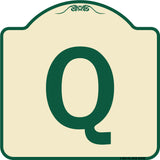 Sign with Letter Q