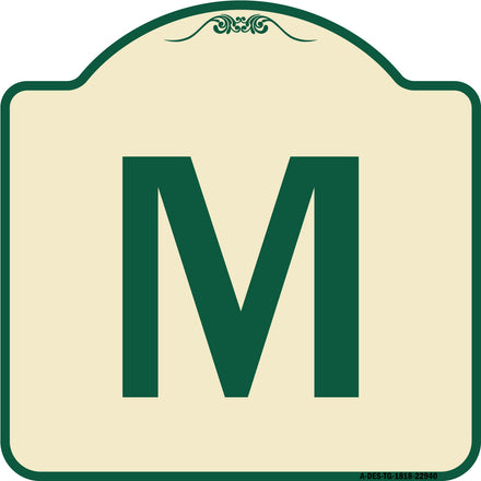 Sign with Letter M