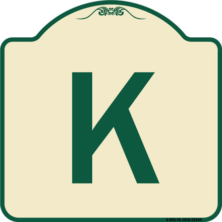 Sign with Letter K